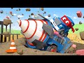 Carl le super truck   la foreuse gante  la ville des voitures   dessin anim pour enfants