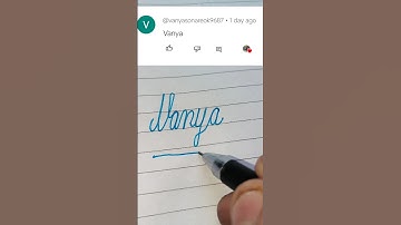 Vanya Name Write In Cursive Writing ✍️ And Subscribe To My Channel #youtube #shorts #trending