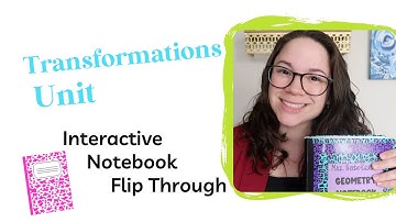 Transformations Interactive Notebook Unit Flip Through
