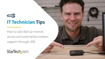 IT Tech Tips - How to add dial-up internet access and external fax modem support through USB