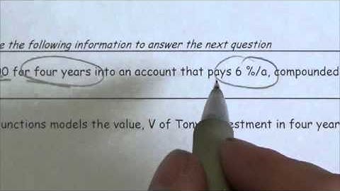 Math 30-2 Exp Functions Review MC#13