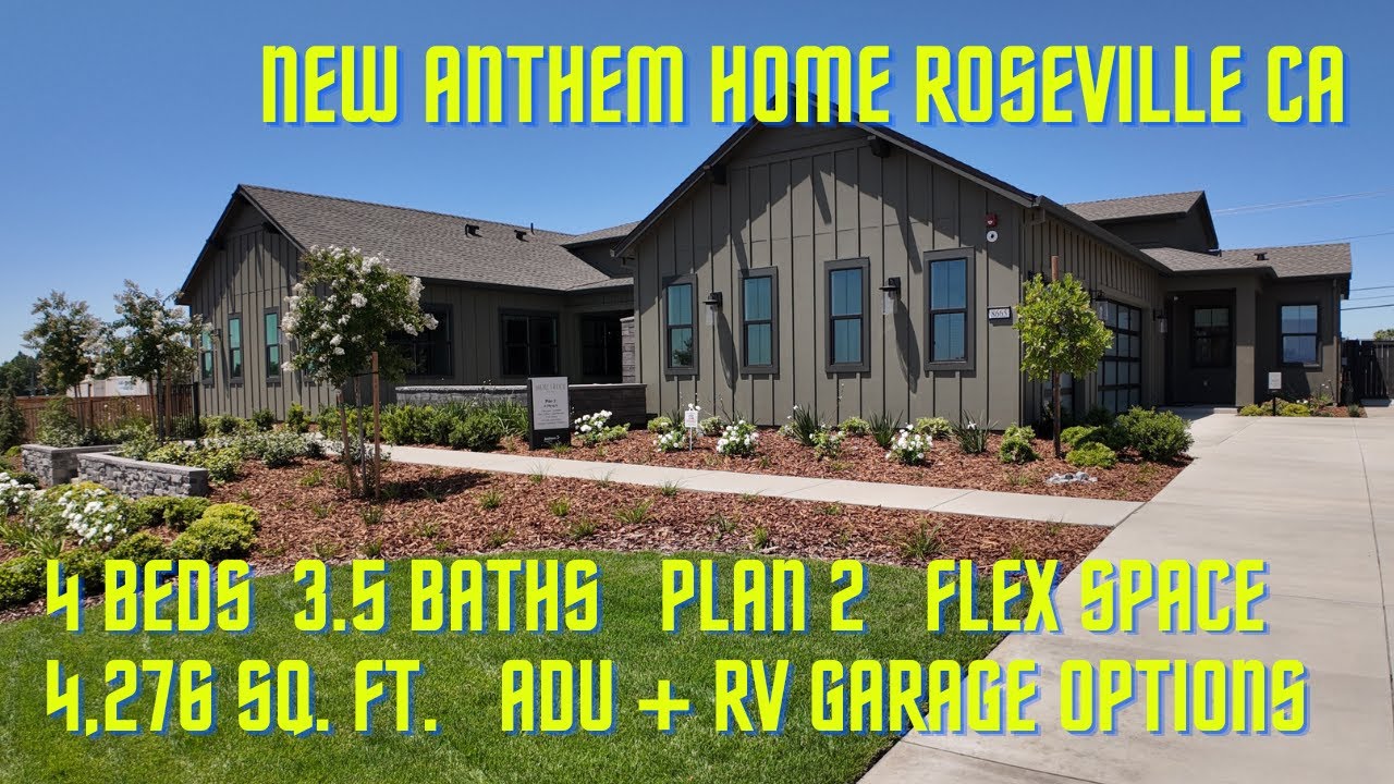 Luxury Home tour in Roseville CA | Anthem Homes | Double S Ranch | Plan 2 | ADU and RV Garage Option