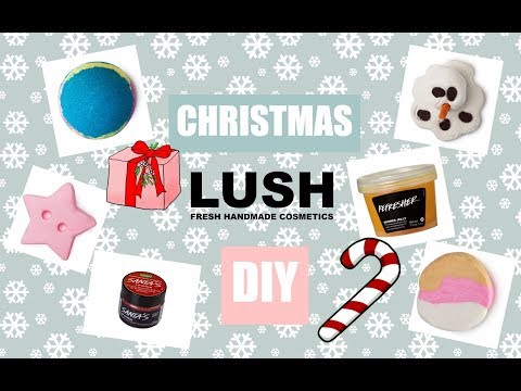 CHRISTMAS LUSH DIY-GIFT IDEAS bath bomb, fun, lipscrub, shower jelly, melting snowmen bubble bar