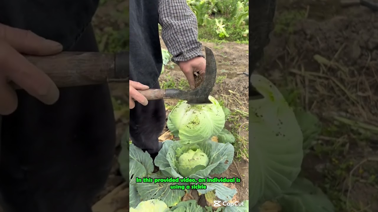 Trimming a Freshly Harvested Cabbage