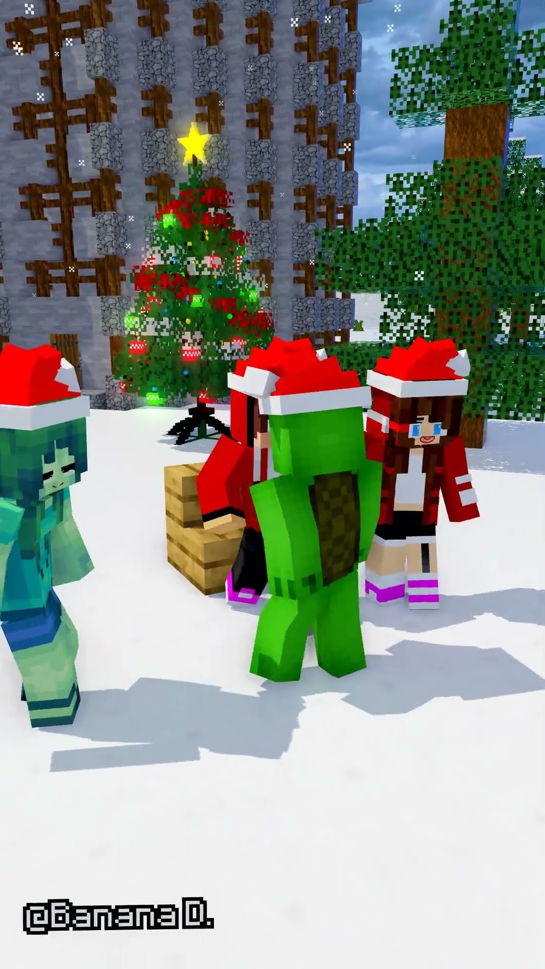JJ sister ??? vs zombie girl battle Christmas ⭐?  version