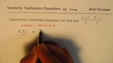 In 2 minutes to Write Scalar or Cartesian Equation from Symmetric Form
