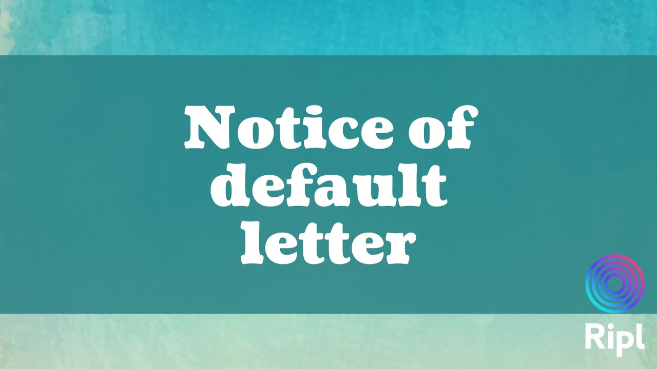 default letter sample