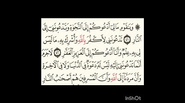 سورة غافر ٤١الى٤٣#سورةالفاتحة #اكسبلور #المصحف #سورةالكوثر #سورةالاخلاص #لايك #الرحمن #ترند #تيك_توك