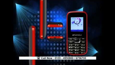 Sansui S183 Dual Sim Mobile Phone - Black Red
