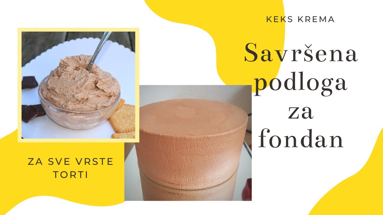 Keks krema | Podloga za fondan torte | Priprema torte za fondan