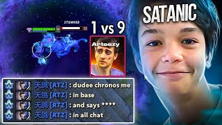 Arteezy Reacts to Satanic's Incredible 1v9 Carry Performance