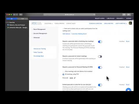 How to set a Zoom Passcode