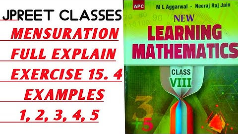 #class 8 #mlaggarwal chapter 15 #mensuration explain #formula #notes exercise 15.4 Example 1,2,3,4,5