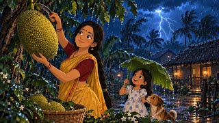 The Rainy Night in a 90s Village We All Miss 🌧️ | Ghibli-Style