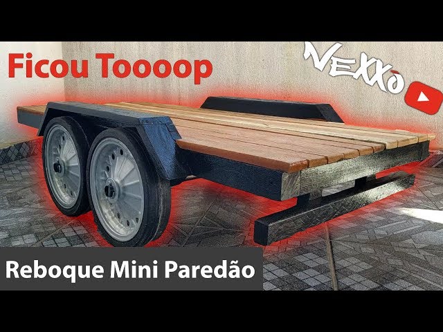 Mini Paredão de Som Automotivo Reboque Carretinha MDF com mini