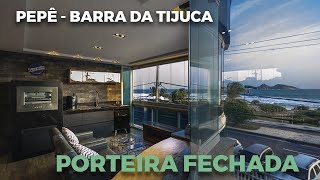 Maravilhoso apto frontal mar no Pepê Barra da Tijuca, projetado por arquiteta, porteira fechada