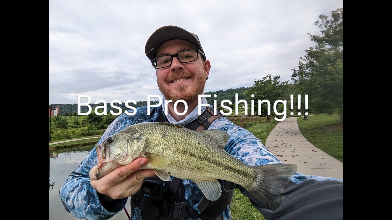 Bass fishing at Bass Pro pond at the Pinnacle Park in Bristol, TN 