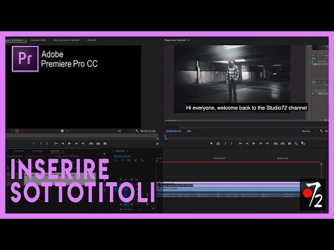 Adobe Premiere Pro CC - Tutorial Sottotitoli [ITA], Studio72