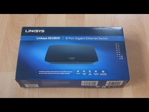 Linksys SE2800 switch - unboxing and speed test, audio: English