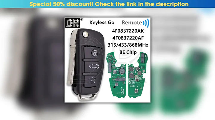 Flash Sale Great 8E Chip 315/433/868MHz 4F0837220AF 4F0837220AK Keyless Go Flip Car Remote Control•