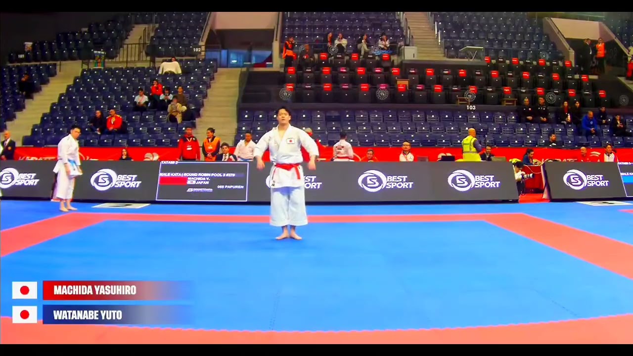 Best KATA karate1 match Istanbul. Machida Yasuhiro (🇯🇵)  VS Watanabe Yuto (🇯🇵). #wkf #karate #yt 