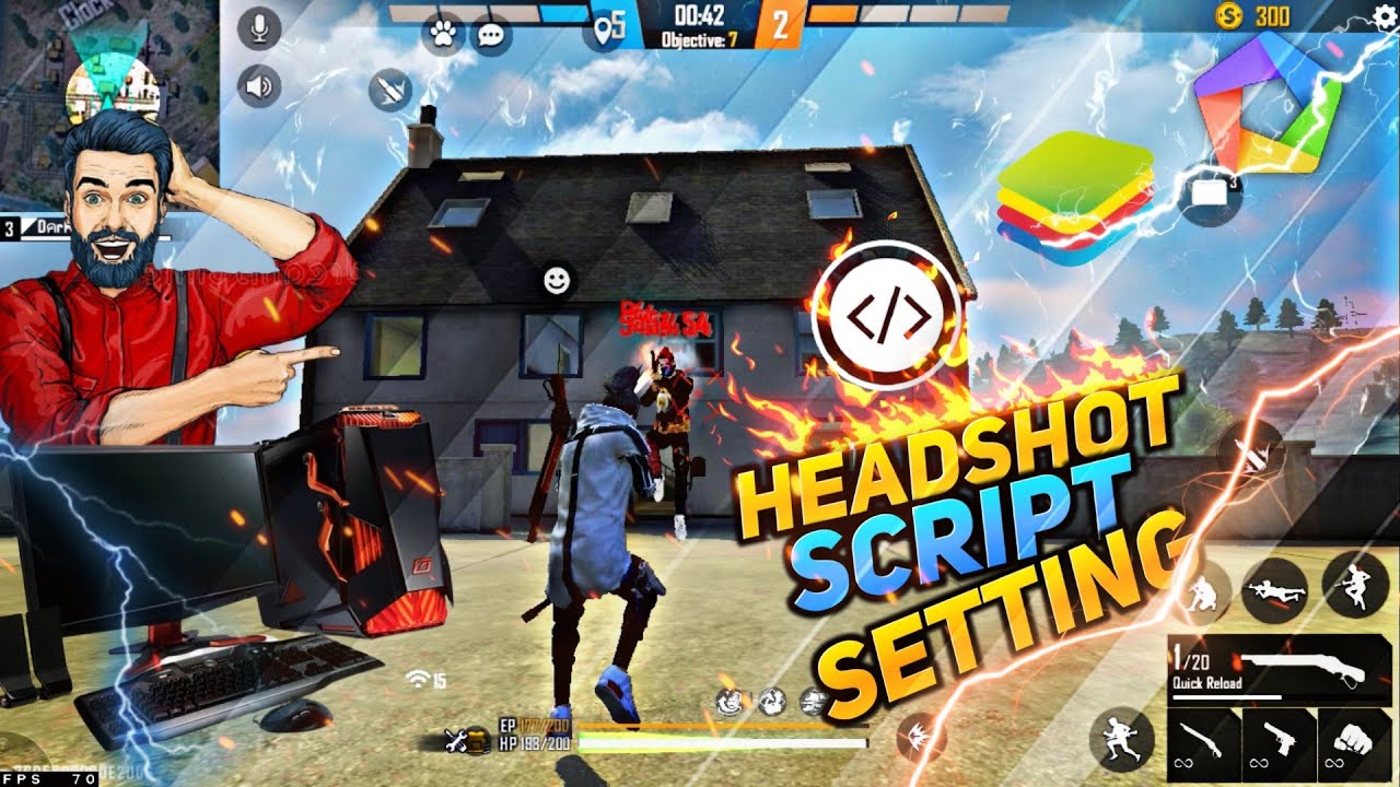 Headshot Script HeadShot Script Setting | In Emulator Pc | Free Fire | In Hindi - YouTube