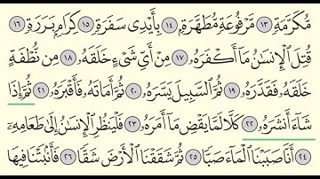 Surah 'Abasa | 80 | Sheikh Abdullah Al Juhani - سورة العبس | الشيخ عبدالله الجهني