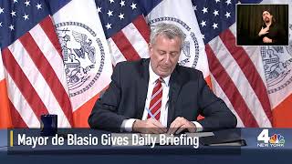 NYC Mayor De Blasio Holds Daily Briefing