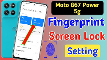 Moto g67 power 5G fingerprint screen lock setting | Moto g67 power me fingerprint lock kaise lagaye