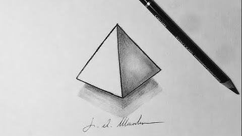 How to Draw Pyramid 3D Optical Illusion Time-Lapse HD