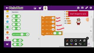 Scratch 3 : Program to calculate the average of Four Numbers
