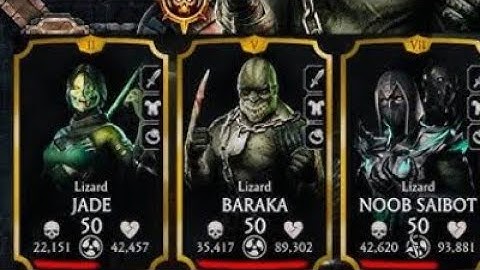 Lizard Team In Elder krypt Mode Mk Mobile | Baraka, jade & Noob Saibot