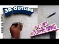 How to draw a 3d outline// 3d Match Box drawing//3d drawing tutorial #youtube #video #tutorial #art