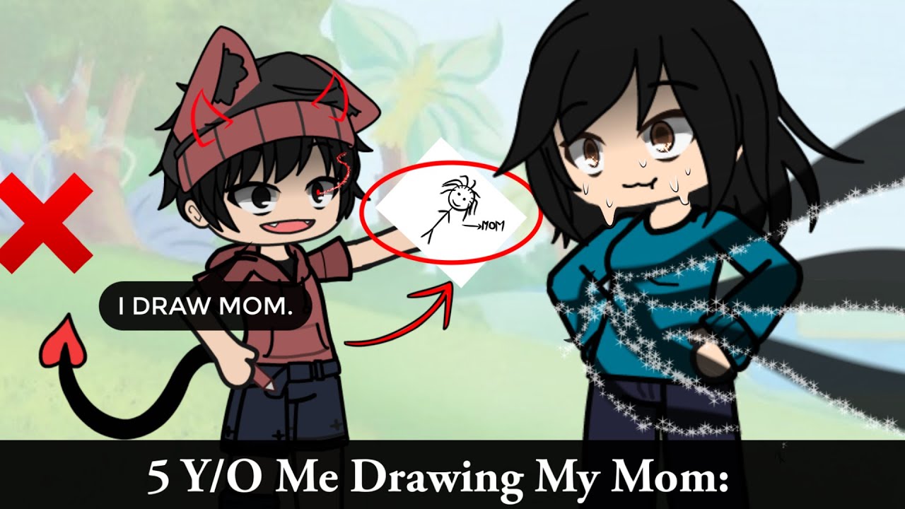 5 Years Old Me "Drawing" My Mom: 🤞🤪 - YouTube