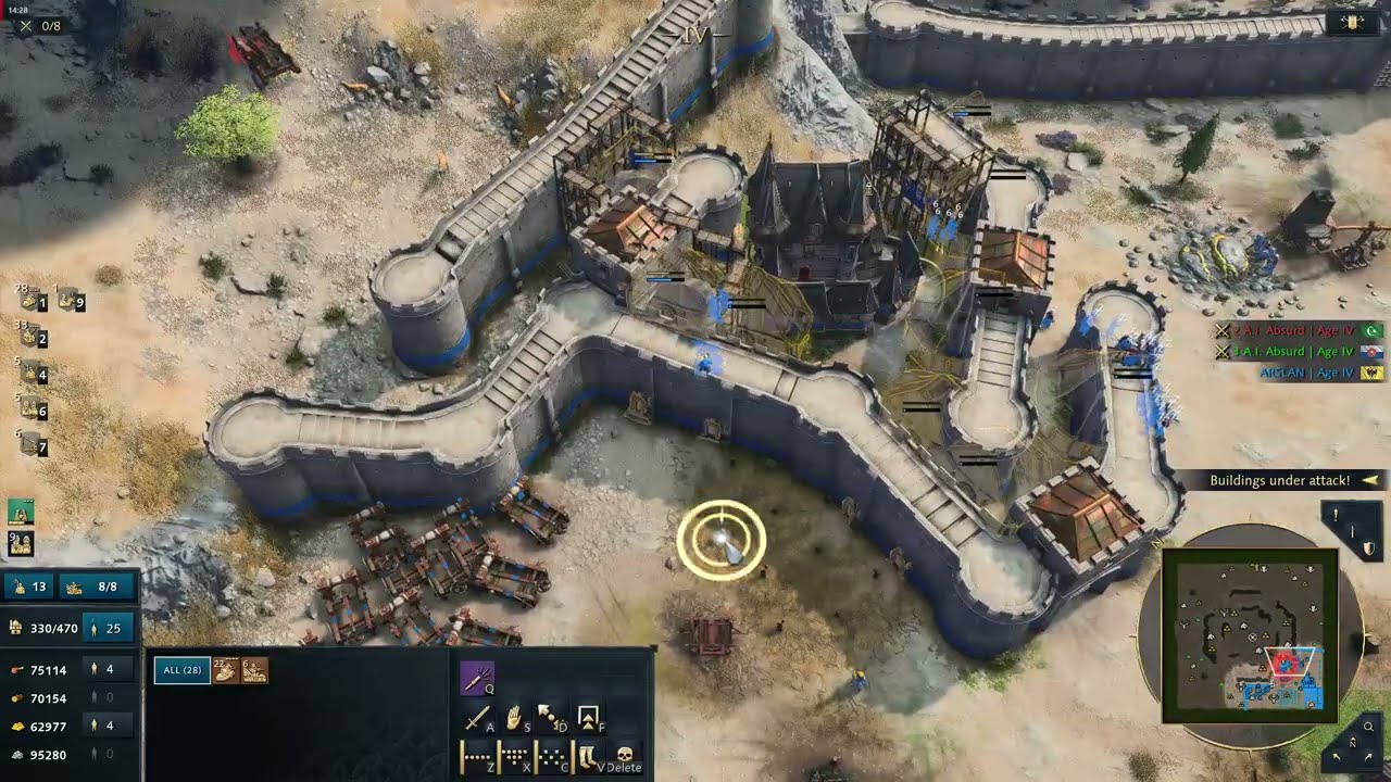 Age Of Empires 4 | 1v2 INSANE Battle | HRE Takes on Lancaster & Ottomans