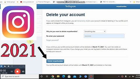 How to delete your Instagram account on pc Permanently 2021|| Remove Instagram account
