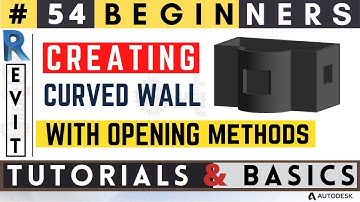 #54 Beginners / Creating Curved Wall / Curved Wall Opening Method / Revit Tutorials & Basics