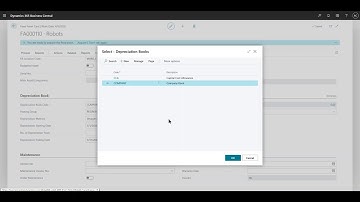 Configure Fixed Asset Business Central