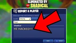a fortnite clan reported me for hacking fortnite channel shadical - fortnite shadical diss track