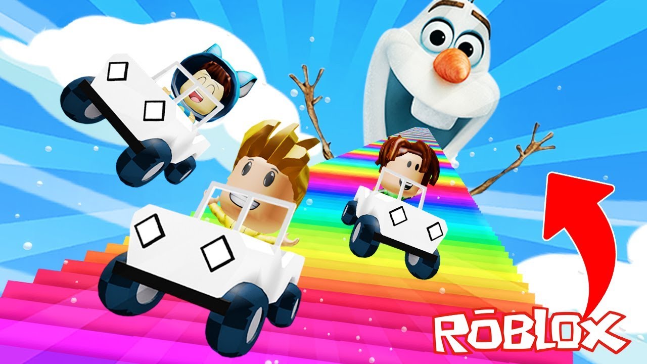 ¡¡EL TOBOGAN DE FROZEN MAS PELIGROSO DEL MUNDO!! CAIDA LIBRE ROBLOX 💙💚💛 BEBE MILO VITA ADRI 😍