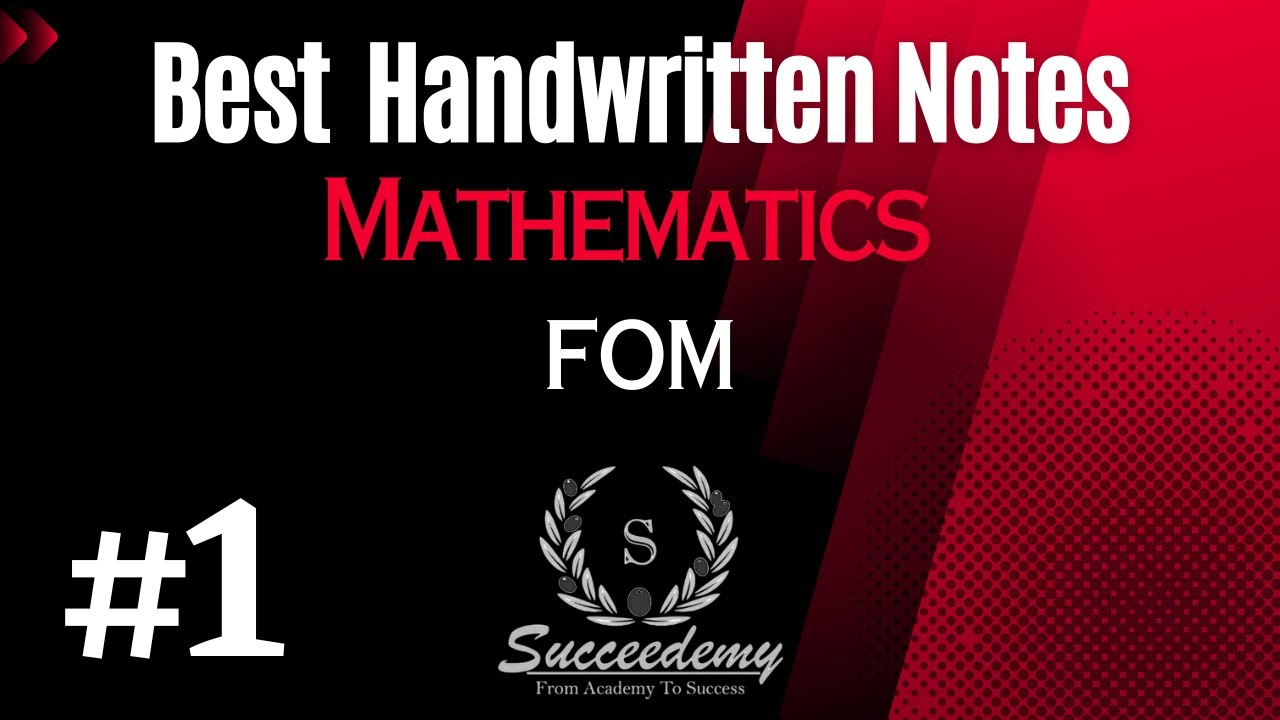 Fundamental Of Mathematics | Hand Written Notes | Mathematics ...