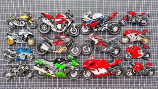 Review Bigger and Smaller Size Diecast Model Bikes Collection 1/18 and 1/12 Scale