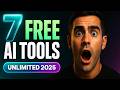 7 Best Free &amp; Unlimited AI Tools in 2025 — Complete &amp; Legit Guide