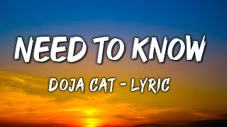 Need To Know - Doja Cat (Lyrics)