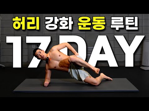 Day17｜<strong>허리</strong> 통증 완화를 위한 8분 <strong>코어</strong> <strong>운동</strong> 프로그램 ｜30일 운동습관만들기 챌린지