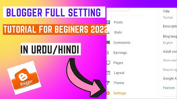 blogger basic settings  for beginners in hindi I Blogger  SEO setting