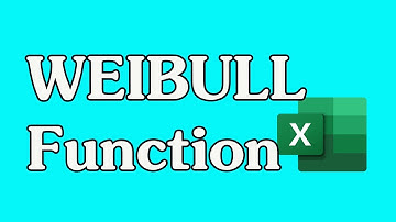 How to Use the WEIBULL Function in Excel