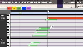 Making Sibelius Play Harp Glissandos