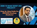 How to Make IGNOU MSc Zoology Project (MZOP-001) | Complete Step-by-Step Guide