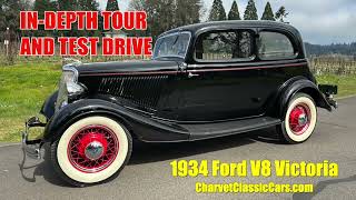 TOUR AND TEST DRIVE: 1934 Ford V8 Victoria.  Charvet Classic Cars